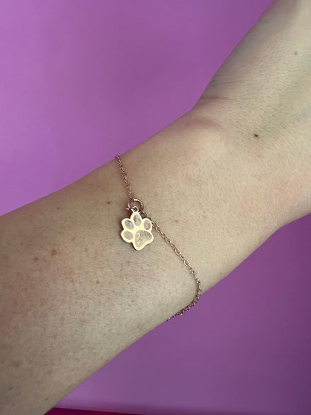 Braccialetto argento 925 rosé con zampetta