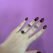 Anello argento 925 rodio con cuore