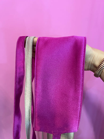 Cintura OBI fucsia e greige