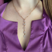 Collier amore con zirconi oro rosa