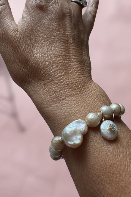 Bracciale Bisette -JAIPUR perle  con charm PERLA