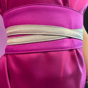 Cintura OBI fucsia e greige