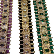 Bracciale MANTRA - Macrame’ con zirconi e ottone placcato oro giallo
