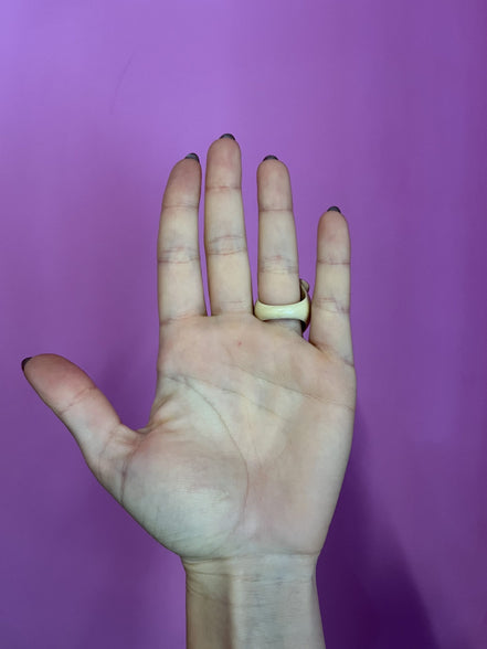 Anello rosa di avorio mammut