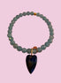 Bracciale Bisette - JAIPUR angelite con charm cuore di lapislazzuli