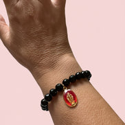 Bracciale Bisette -TALISMANI  onice  con charm Miracolosa
