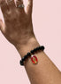 Bracciale Bisette -TALISMANI  onice  mm 0,8 con charms Miracolosa