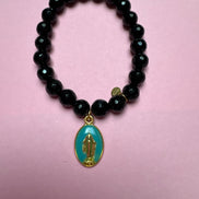 Bracciale Bisette -TALISMANI  onice  con charm Miracolosa