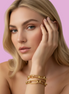 LUDOVICA - Bracciale catena argento 925 oro giallo