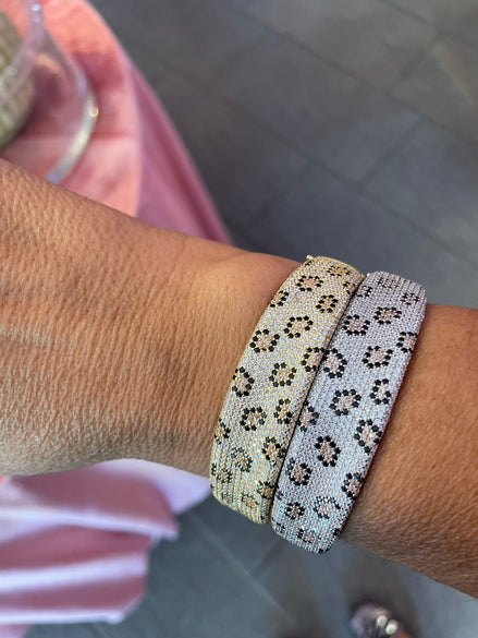 Bracciali JUNGLE   argento 925 con Pavé zirconi Maculato
