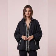 CHANELLINA Bomber : balloon bomber jacket with Couture trim