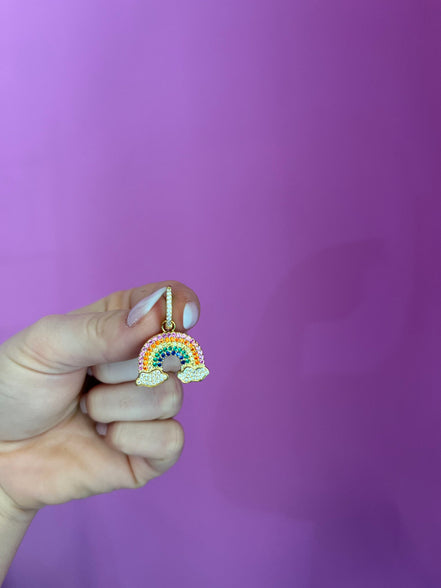 Mono orecchino con arcobaleno