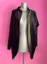 Wu Ming - Cardigan Bomber in velluto ciniglia nero e raso verde militare