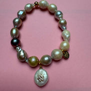 Bracciale Bisette -JAIPUR perle  con charm PERLA