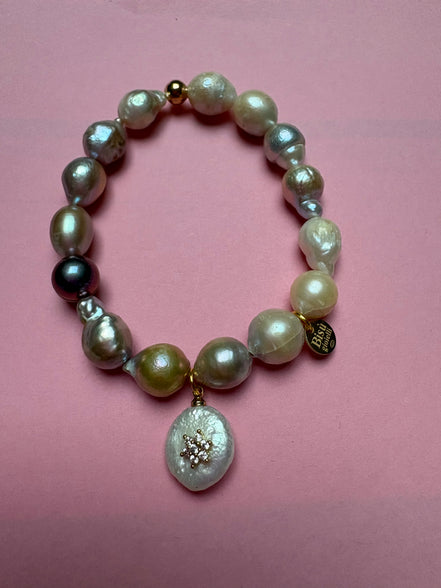 Bracciale Bisette -JAIPUR perle  con charm PERLA