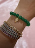 Bracciale Bisette - JAIPUR     Agata verde con charm pesciolino dorato