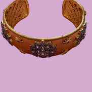 bracciale Kerala - Bangle ottone e filigrana con zirconi placcato oro giallo