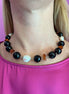 Collana di onice con perle e ambra