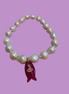 Bracciale Bisette - JAIPUR  OCEANO   Perle coltivate barocche  con charm pesce giada fucsia