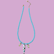 Collana POISSONS - turchese mm 4 - chiusura argento 925 -  pesciolini