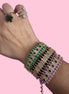 Bracciale MANTRA - Macrame’ con zirconi e ottone placcato oro giallo