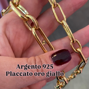LUDOVICA - Bracciale catena argento 925 oro giallo