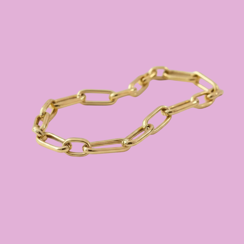 LUDOVICA - Bracciale catena argento 925 oro giallo