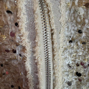Sparkling bomber -bomber in tweed con paillettes e  Passamaneria