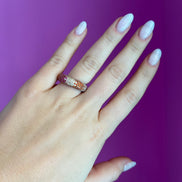 Anello RAINBOW argento 925 rosé con zirconi colorati - mis 17