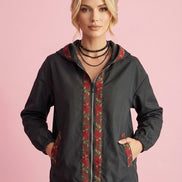 Rose Jacket   : -rain jacket con  passamaneria Couture