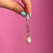 Mono orecchino - VITA argento 925 rodio con perla