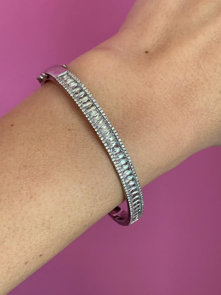 Bracciale Tennis bangle argento 925 con zirconi