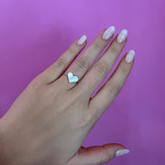 Anello argento 925 rodio con cuore