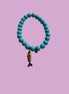 Bracciale Bisette - JAIPUR  OCEANO  turchese con charm pesciolino gold