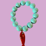 Bracciale Bisette - OCEANO  turchese con charm pesciolino