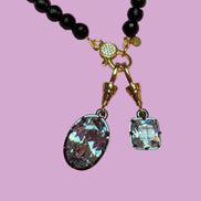 Collana LUCE - ONICE  mm 8 - chiusura gioiello argento 925 - cm 60 - charms Luce