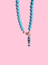 Collana OCEANO - Turchese  mm 10 - chiusura gioiello argento 925 - cm 60