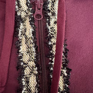 Felpa CHANELLINA : Felpa burgundy con passamaneria Couture