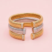 3 Bracciali TUBOGAS Contrarié | set Collezione acciaio