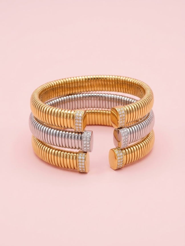 3 Bracciali TUBOGAS Contrarié | set Collezione acciaio