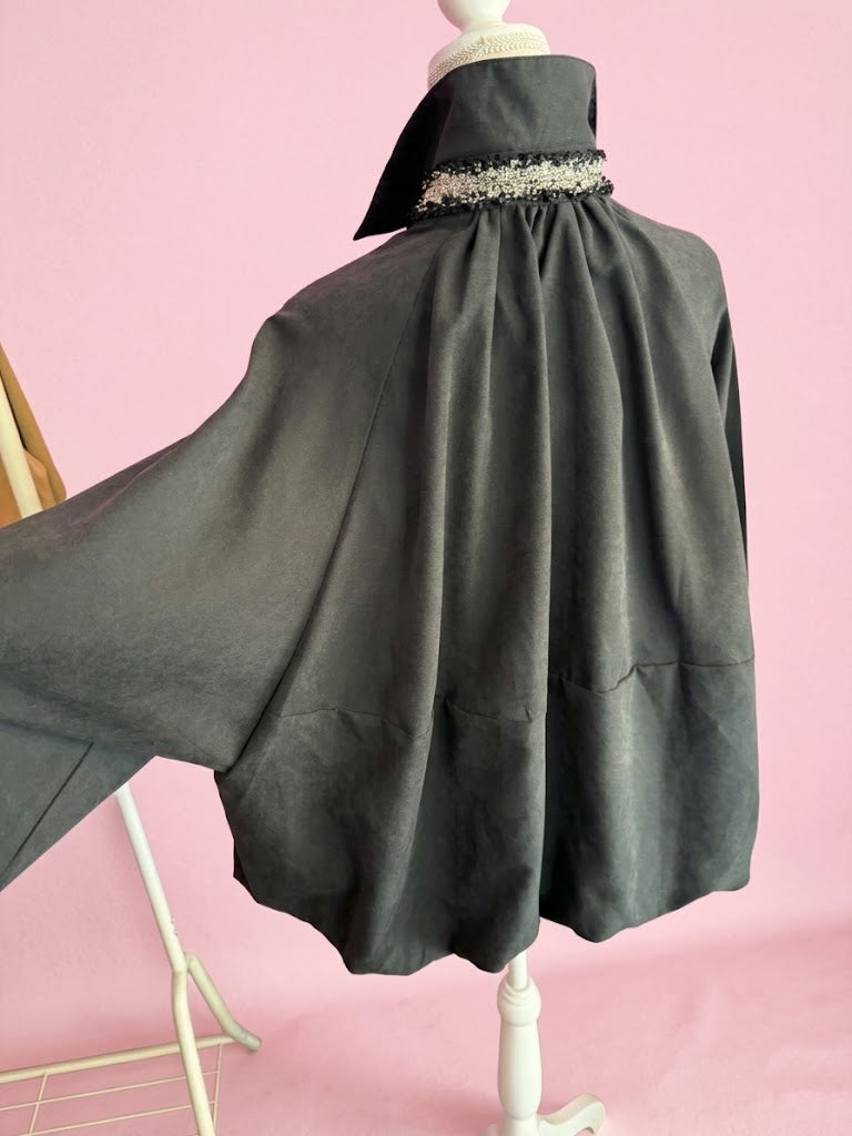 CHANELLINA bomber senza tasche : bomber a palloncino con passamaneria Couture