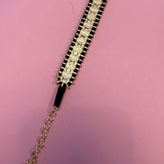 Bracciale MANTRA - Macrame’ con zirconi e ottone placcato oro giallo