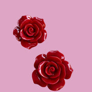 Orecchini Rose rosse grandi