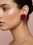 Orecchini Rose rosse grandi