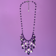 Couture - collier CASCATA ametista e corallo rosa