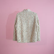 Sparkling bomber -bomber in tweed con paillettes e  Passamaneria