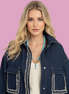 Camicia-giacca Denim- CHANELLINA camicia 100% cotone con passamaneria Couture