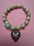 Bracciale Bisette -TALISMANI  perle  con charm Cuore Sacro