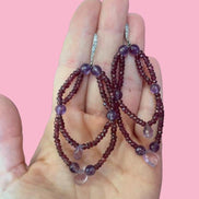 Orecchini ricamo granati precious cut