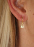 Mono orecchino  - Lucchetto argento 925 gold